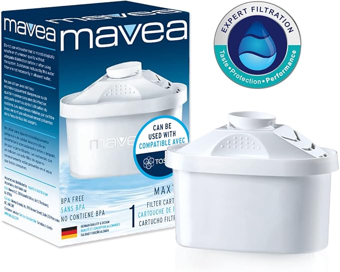 MAVEA Maxtra Replacement Filter for MAVEA Water Filtration Pitcher, 1-Pack, White