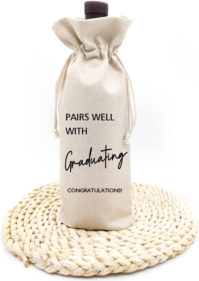 Graduation Gift, Graduation Wine Gift Bags, Funny Graduation Gift, Gift for Her, Gift for Him, Party Supplies, Party Favors, Decoration - PAIRS WELL WITH GRADUATING CONGRATULATIONS