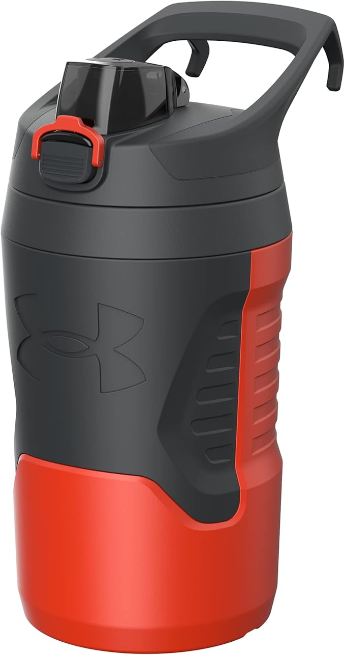 Under Armour Sports Water Jug, 32 oz Insulated Water Bottle w/Handle, Fence Hook, Leak Resistant, Baseball, Football & More