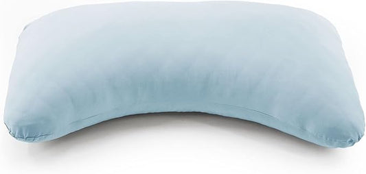 Honeydew Queen Side Pillow Case - Fits The Scrumptious and Essence Curved Pillows for Side Sleeping - Comfortable and Soft Cooling Viscose Made from Bamboo Fabric - Queen Size (Coastal Blue)