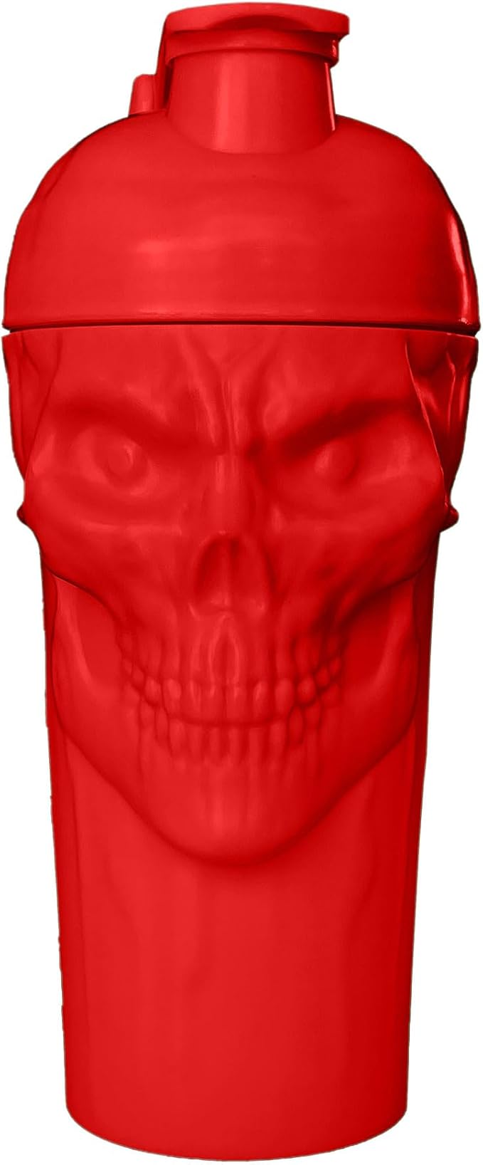 JNX SPORTS The Curse! Skull Shaker Bottle, 24-Ounce, Red Limited Edition, Supplement Mixer with Classic Loop Top
