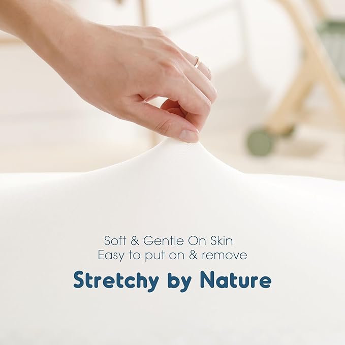 GRSSDER Stretchy Ultra Soft Fitted Bassinet Sheet 2 Pack, Universal Fit for Bassinets Baby Cradle Moses Basket Oval Rectangle Mattress Safe and Snug, Jersey Bassinet Sheets for Girls, White/Gray