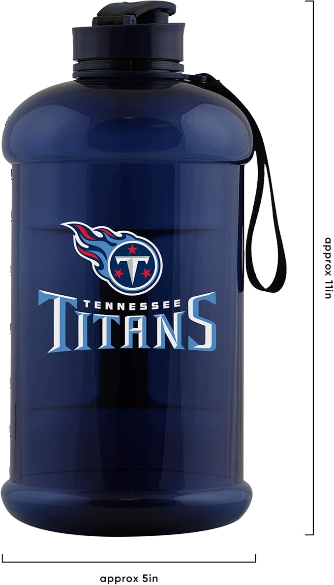 FOCO NFL Team Logo 2L Plastic Clear Large Sports Water Bottle