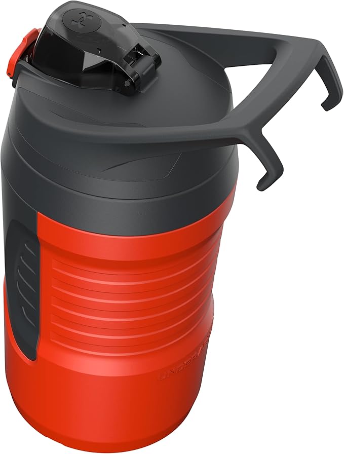 Under Armour Sports Water Jug, 32 oz Insulated Water Bottle w/Handle, Fence Hook, Leak Resistant, Baseball, Football & More