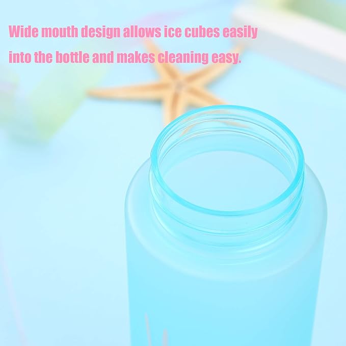 Emopeak 580ML Misting Water Bottle, 20OZ Sports Water Bottle with Spray Mist for Outdoor Hydration, BPA-Free Mist Water Bottle (Frosted Blue, 580ml/20oz)