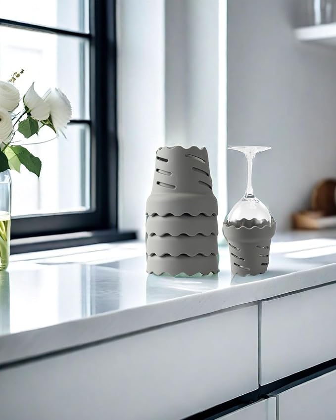 Bottle Drying Rack, 4PCS Water Bottle Dryer Silicone Holder Stand for Water Bottle, Wine Glass, Coffee Mug, Tumbles Travel-Friendly Drying Rack, Multi-Use