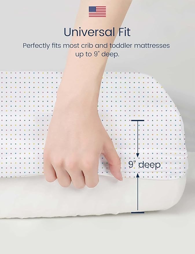 TotAha Premium Stretchy Cheetah Crib Sheets (2-Pack)-Hypoallergenic, Silky Comfort, Buttery Soft, Calming Effect, All-Season Jersey-Knit Sheets, 9'' Extra Deep Pocket, Wild Leopard