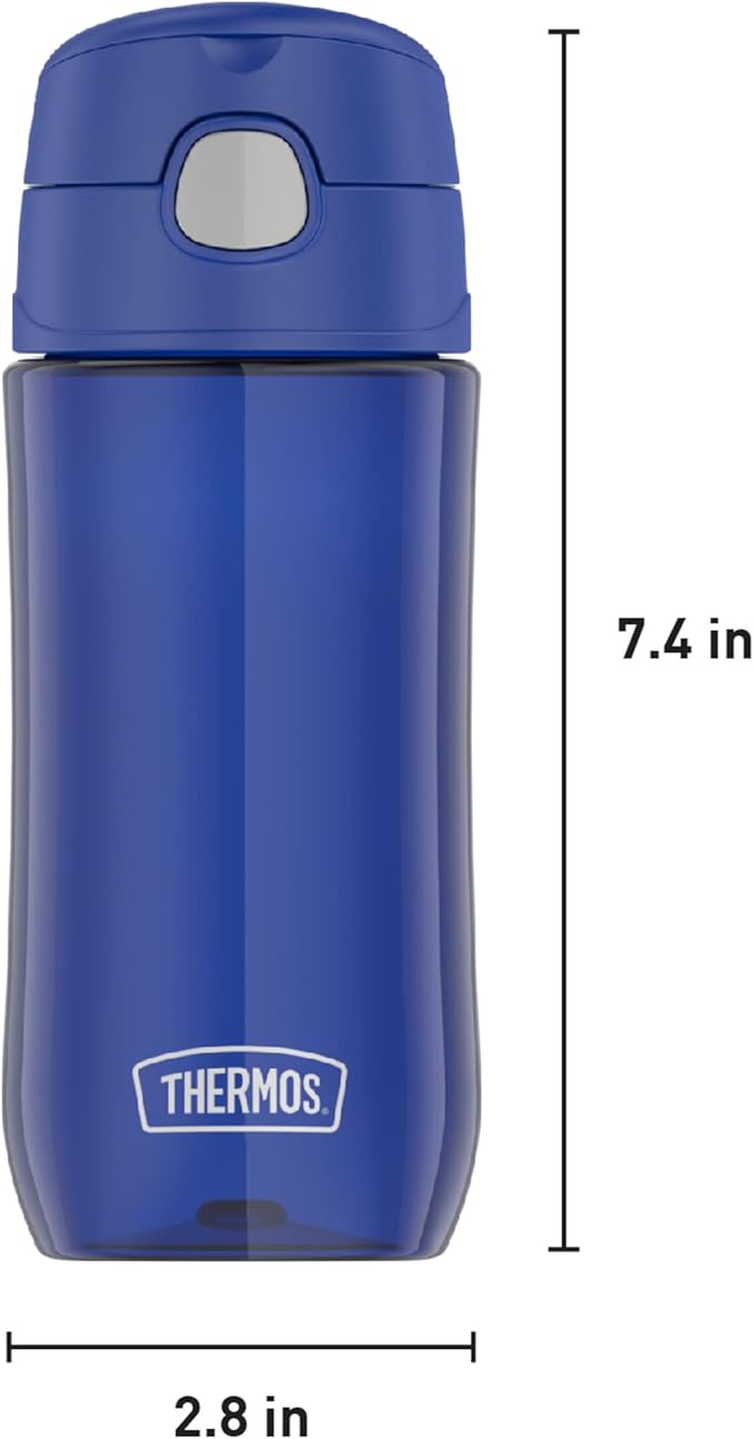 THERMOS FUNTAINER 16 Ounce Plastic Hydration Bottle with Spout, Blueberry