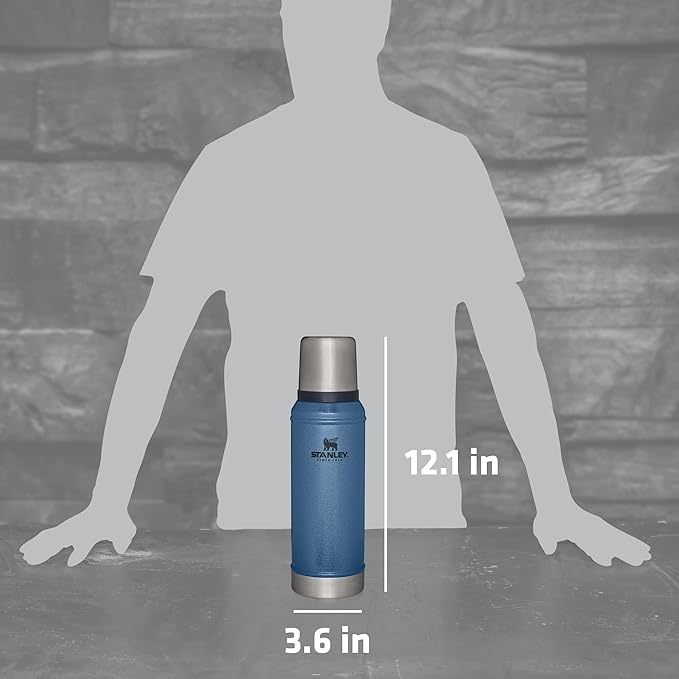 Stanley Classic Vacuum Insulated Wide Mouth Bottle -BPA-Free 18/8 Stainless Steel Thermos for Cold & Hot Beverages