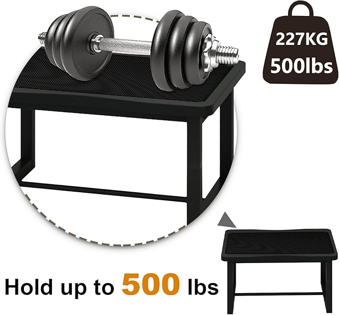 Step Stool for Adults Kids, Anti-Slip Sturdy Wooden Step Stools with 500 Lbs Capacity for High Beds,Closet, Bathroom,Kitchen, Potty Training