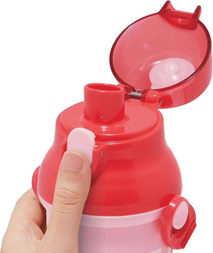 Skater Hello Kitty Plastic Water Bottle with Strap 16.23oz -Friends