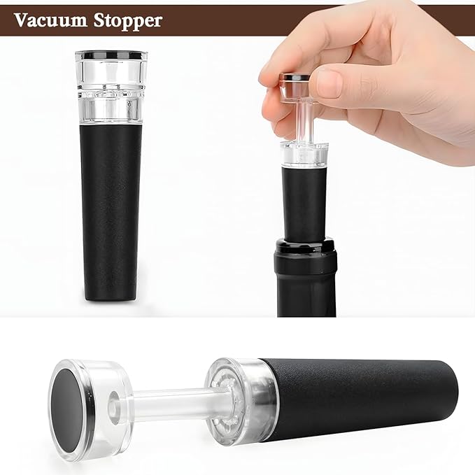 Wine Opener, Wing Corkscrew Wine Opener,Easy to Use, Sturdy Durable Manual Corkscrew (Black)