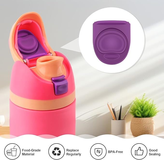 5 Pcs Replacement Stopper for Owala Free Sip 19/24/32/40 Ounce, Silicone Anti-Spill Lid Stopper Compatible with Owala Freesip