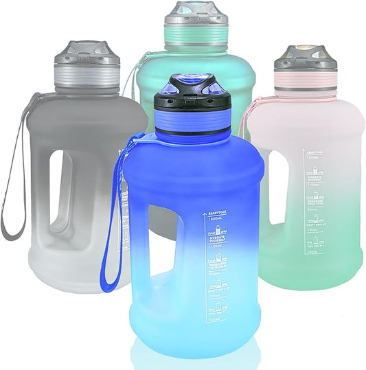 Sports Water Bottle, 63 Oz/1800mL, Leak Proof BPA Free Travel Outdoor For Men Women (Gradient_Blue)