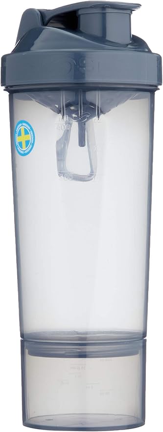 Smartshake SLIM, 17 oz Shaker Cup, Stormy Gray (Packaging May Vary)