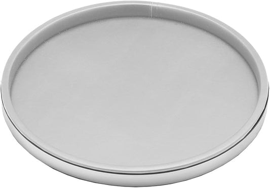 Kraftware Sophisticates Leatherette, 14", White with Brushed Chrome Serving Tray