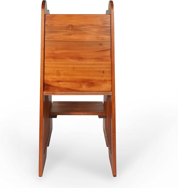 CONSDAN Toddler Tower, USA Grown Solid Hardwood, Kitchen Step Stool for Toddlers, Kids Standing Tower Kitchen Toddler Learning Stool, Kitchen Stool with Safety Rail for Kitchen Counter