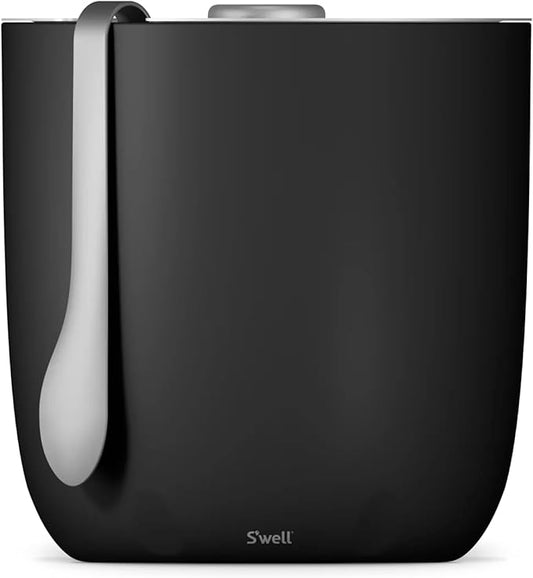 S'well Ice Bucket with Tongs, 68 oz, Onyx