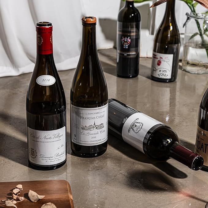 Pinot Noir size Wine Label Protector Saver Film - 50 Pieces, 0.3mm Thickness Transparent Wine Label Film for Wine Label Protection Double Sided Sticker Wine Wedding Celebration Present