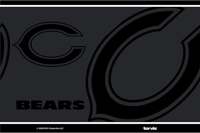 Tervis Triple Walled NFL Chicago Bears Insulated Tumbler Cup Keeps Drinks Cold & Hot, 30oz - Stainless Steel, Blackout