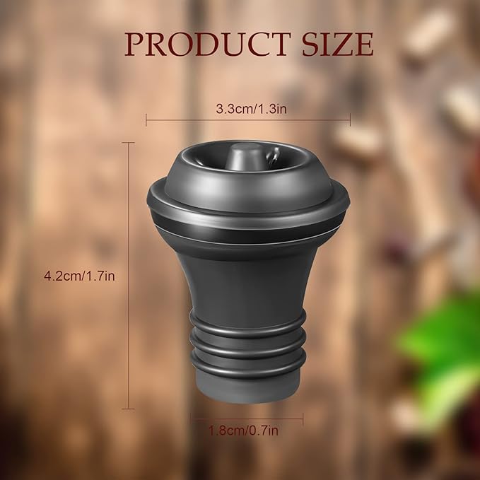 Honoson Wine Stopper Resealable Wine Pump Vacuum Stoppers Vacuum Wine Stopper Silicone Wine Saver Stoppers Practical Wine Saver Stoppers for Kitchen Supplies Wine Bottle Tools (Black, 100 Pieces)