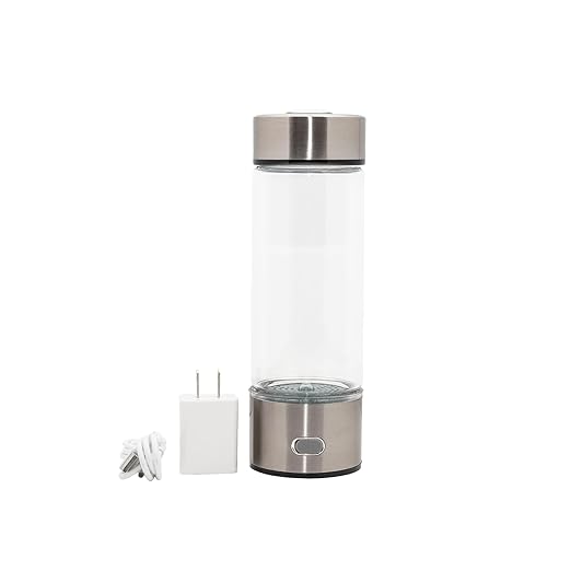 OU Hydrogen Water Bottle, Portable Hydrogen Water Ionizer Machine, Hydrogen Water Generator, Rechargeable Hydrogen Rich Water Glass Health Cup (Hydrogen Bottle only)