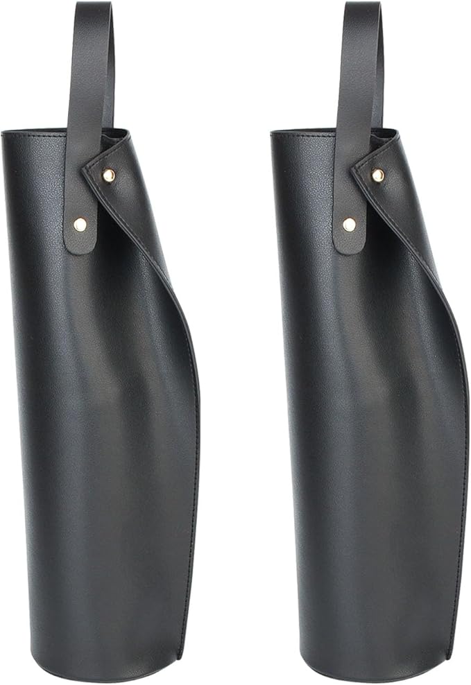 Wine Gift Bag, Reusable PVC Leather Wine Tote Carrier, Double Layered bag, Birthday Bridal Showers Holiday Gifts