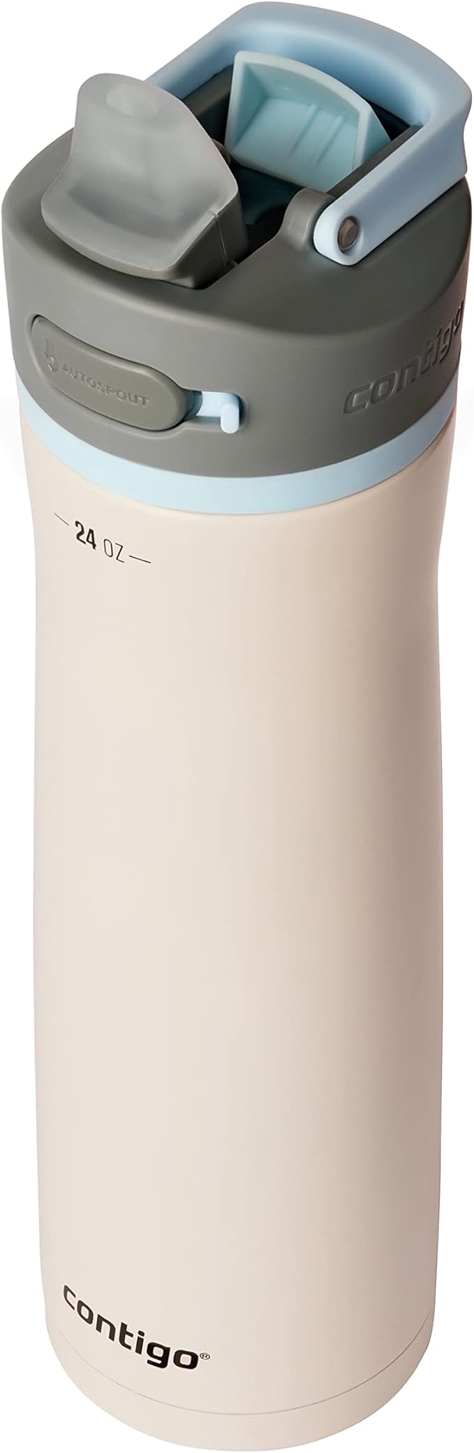Contigo Wells Chill Stainless Steel Filter Water Bottle with AUTOSPOUT Straw Lid, 24oz., Salt