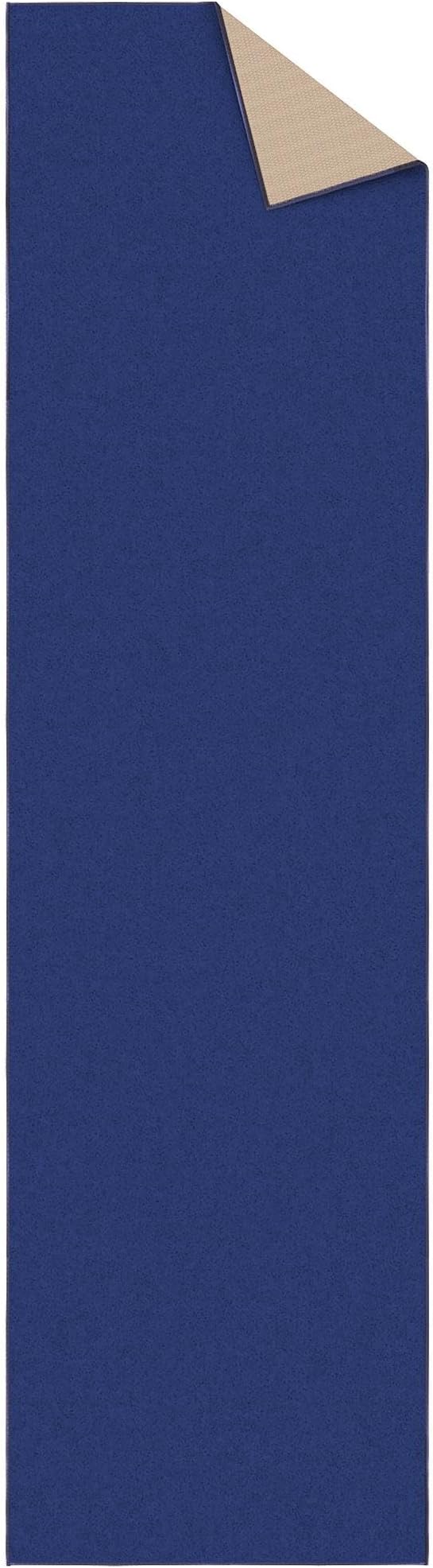 Machine Washable Modern Solid Design Non-Slip Rubberback 3x10 Traditional Runner Rug for Hallway, Kitchen, Bedroom, Living Room, 2'7" x 9'10", Navy