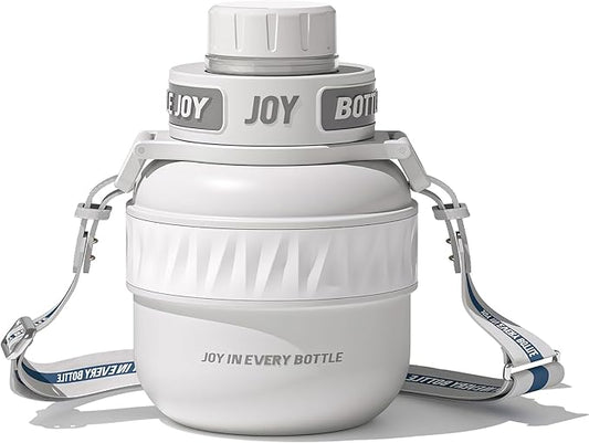 Stainless-Steel Water Bottle: Leakproof Lid, Perfect Sip, Double Insulated, Eco-Friendly, Dishwasher Safe & Stylish Strap, Kids Water Bottle, Gifts for Kids (Beluga Whale, 16 oz)