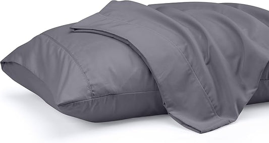 Utopia Bedding King Pillow Cases - 2 Pack - Envelope Closure - Soft Brushed Microfiber Fabric - Shrinkage and Fade Resistant Pillow Covers 20 X 40 Inches (King, Grey)