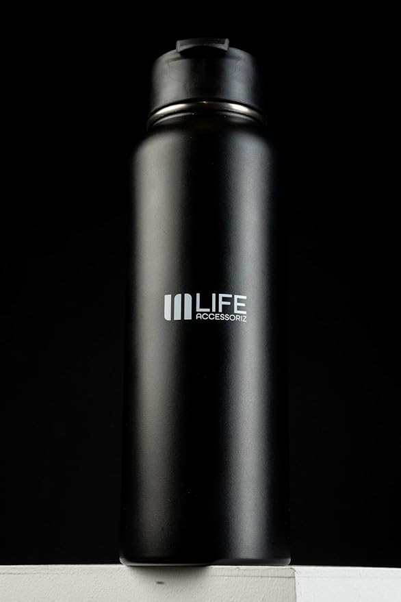 TempPro Water Flask - 3 Straw Lids, Leak-proof Stainless Steel Gym & Outdoor Bottles for Men& Women - Double Walled, Insulated Thermos (40 OZ)