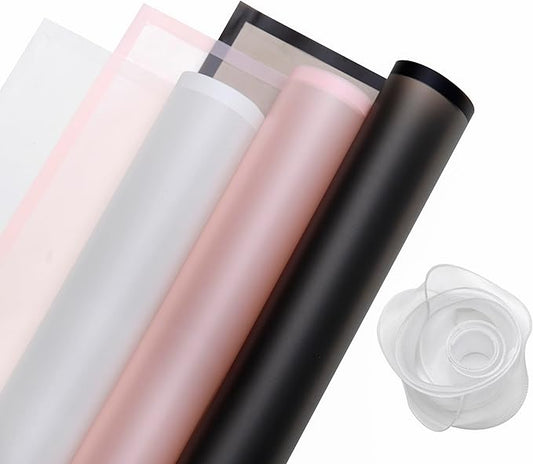 fondleadmiringly 30 sheetsFlower Wrapping Paper, Flower Shop Paper, Waterproof Wrapping Paper, semi Transparent Wrapping Paper