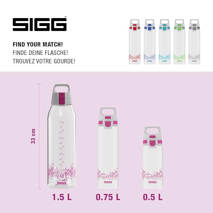 SIGG - Tritan Renew Transparent Water Bottle - Total Clear ONE MyPlanet - For Carbonated Beverages - Dishwasher Safe - With Fruit Strainer - Leakproof & Lightweight - BPA Free - 17 Oz / 25 Oz / 51 Oz