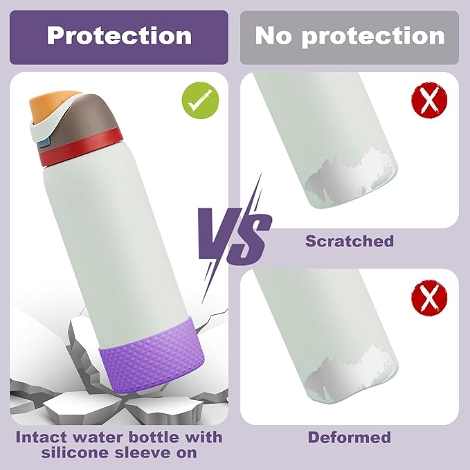 Silicone Boot for Owala Water Bottle 24 oz 32 oz 40 oz, Anti-Slip Protective Sleeve for FreeSip/Twist/Flip Stainless Steel Water Bottles Accessories