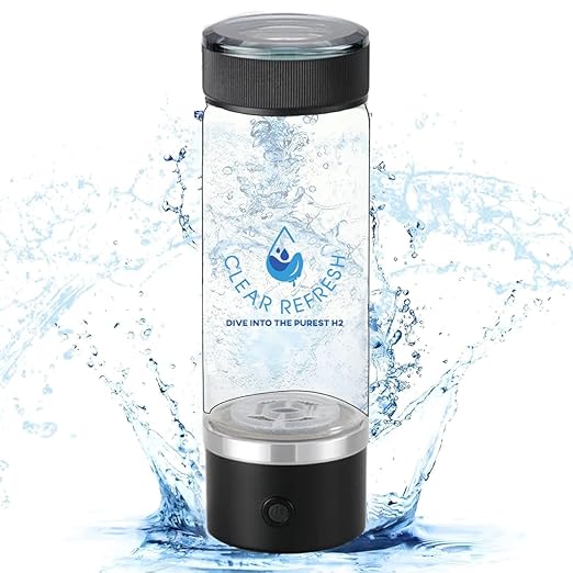 Hydrogen Infused Water Bottle Borosilicate Glass – Travel Friendly Hydrogen Bottle for Office, School, Car – Water Energy Boost – Rich in Antioxidants gothydro Water Hydrogen Water Bottle
