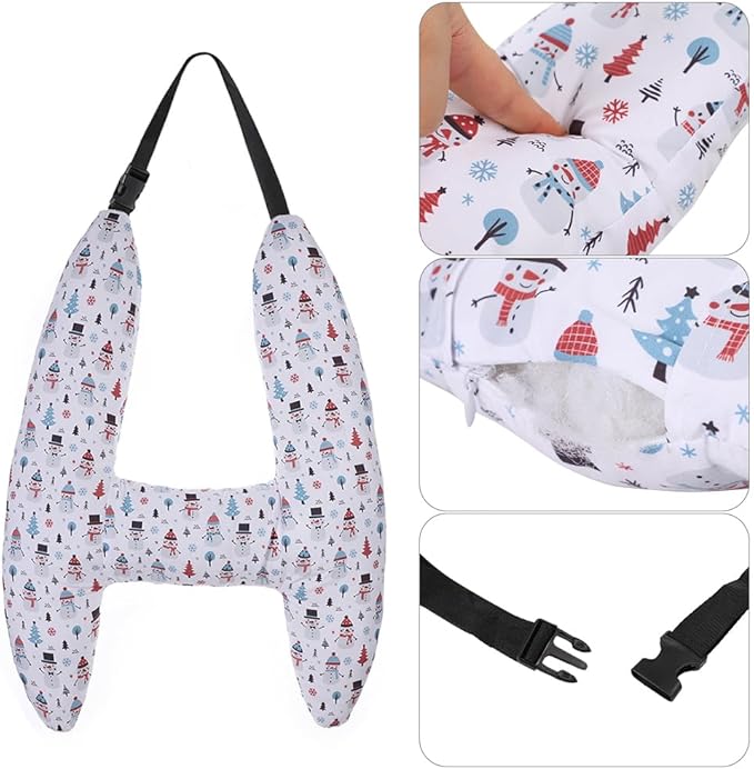 Car Travel Pillow for Kids Adults Soft Neck Pillow Head and Body Support Pillow Breathable Seat Pillow Car Aircraft Travel Pillow Neck Support Pillow Cushion for Long Journey Travel Accessories