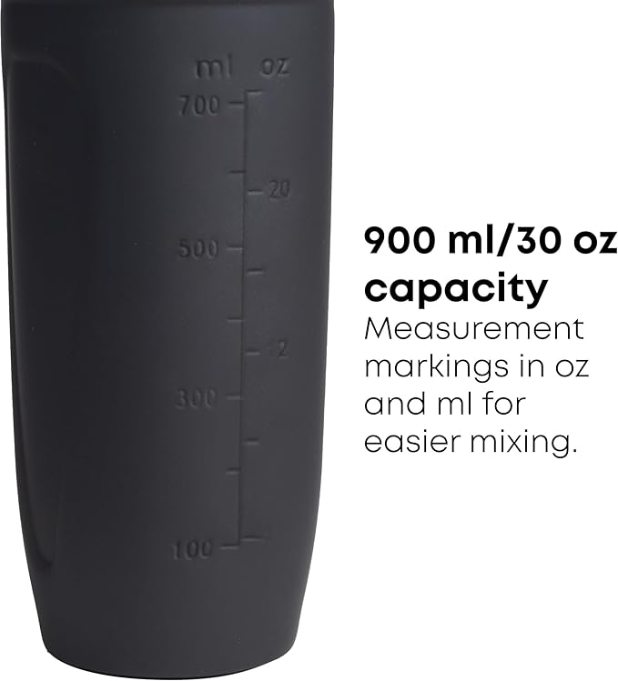 Smartshake TMNT Ninja Power Reforce Stainless Steel Protein Shaker Bottle 900 ml | 30 oz - Leakproof Screw-on Lid - BPA Free – Unisex - Non Insulated - Black