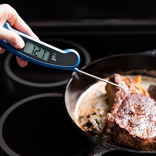 PX1D Javelin PRO Duo Ultra Fast Professional Digital Instant Read Meat Thermometer for Grill and Cooking, 4.5" Probe, Auto-Rotating Backlit Display, Splash Resistant – Ink