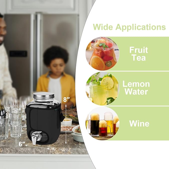 Beautyflier Sleeve for 1 Gallon Drink Dispenser with Spigot, Insulators Sleeve for 1 Gallon Water, Laundry Detergent or Beverage Dispenser for BBQ, Picnic, Pool Party and Social Events, Sleeve Only