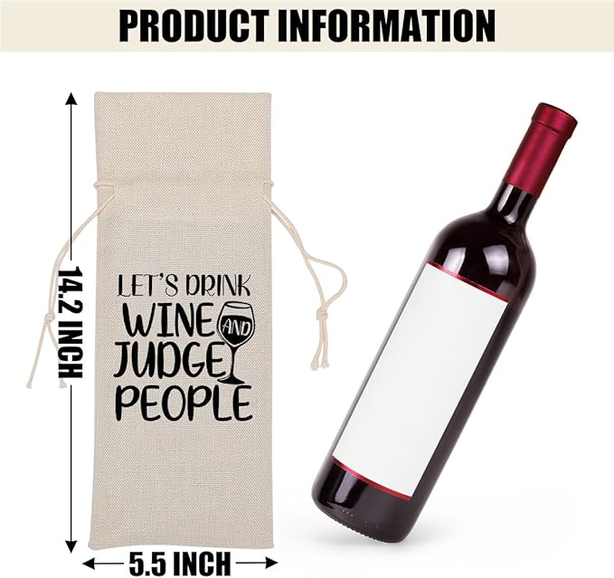 Funny Wine Quotes Wine Bag Wine Tasting Party Supplies for Wine Lovers Women Men Bride Groom Friend Nana Christmas Birthday Wedding Bachelorrette Party Wine Bags