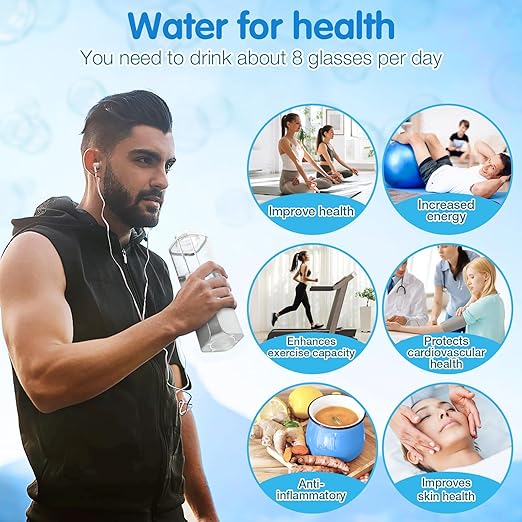 Hydrogen Water Bottle Generator with Gas Inhaler Molecular H2 Maker Machine SPE/PEM Technology Generates Real 3000ppb Pure Hydrogen Concentration Dupont Membrane Purification Vent (Silver)