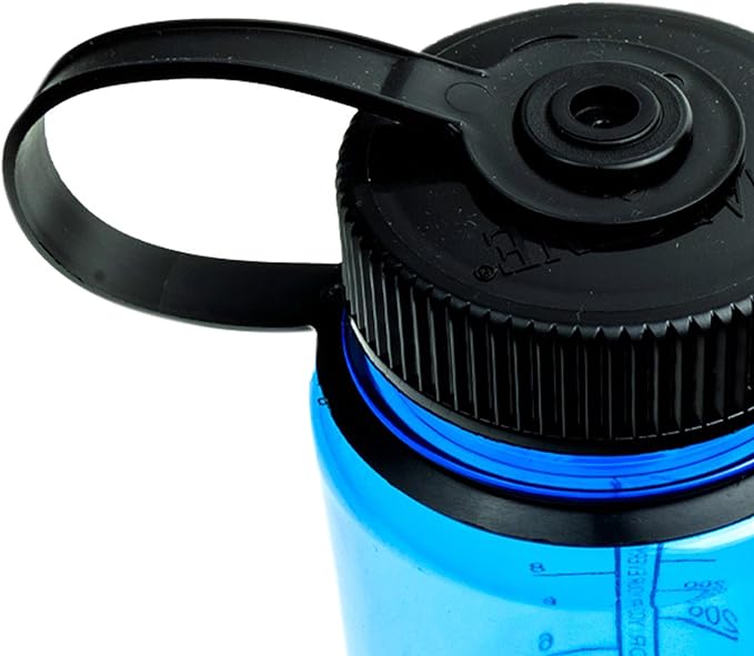 Nalgene Sustain Tritan BPA-Free Water Bottle Made with Material Derived from 50% Plastic Waste, 16 OZ, Wide Mouth, Slate Blue