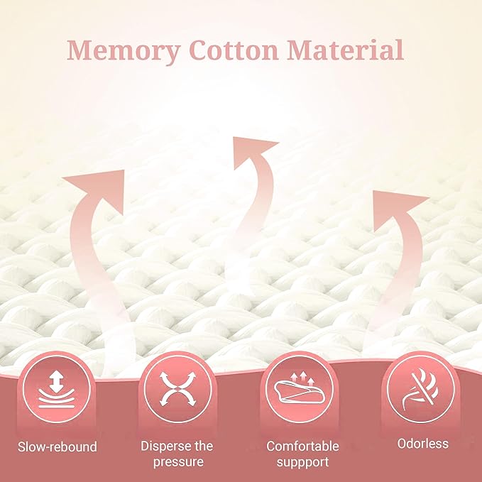 Ergonomic Contour Design Deep Sleep Pillow, Ideal for Side and Back Sleepers, Orthopedic Cervical Shape Gently Cradles The Head, Providing Neck Support and Shoulder Pain Relief [Pink]