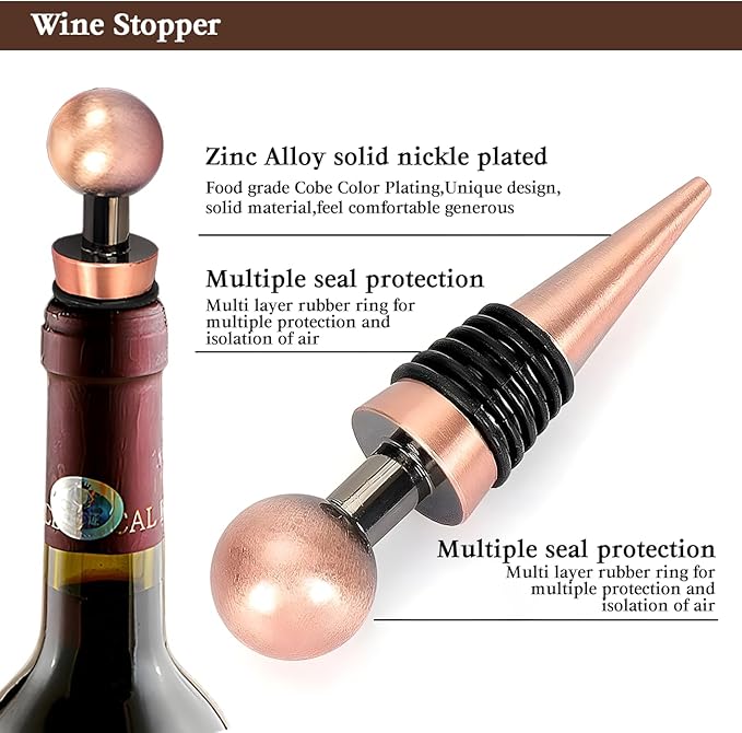 Wine Opener, Wing Corkscrew Wine Opener,Easy to Use, Sturdy Durable Manual Corkscrew (Bronze)