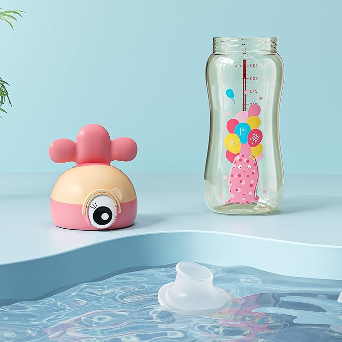 Kids Water Bottle for School, 11.8oz Durable PPSU Water Bottle, BPA-Free (Blue+Yellow, 2 Pack)