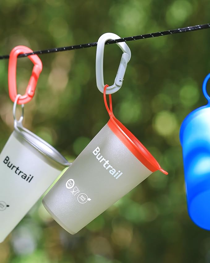 Collapsible Running Cup,Ultralight Protable Running Water Cup for Trail Running,Ultramarathon,Backpacking,Camping-BPA Free,200 ml/6.8 oz-2Pack,Gray