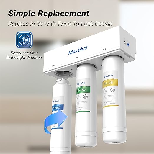 Maxblue MB-H7-PAC Filter, 6-month Lifetime, Replacement for MB-H7 Reverse Osmosis System