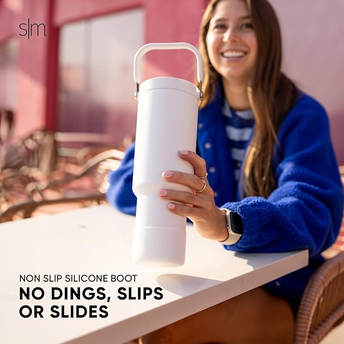 Simple Modern Trek Pivot | 40oz Flip Straw Tumbler with Handle | Water Bottle & Boot | Interchangeable Straw & Chug Lids | Insulated Stainless Steel Jug | Gym Sports Outdoors | Raspberry Vibes