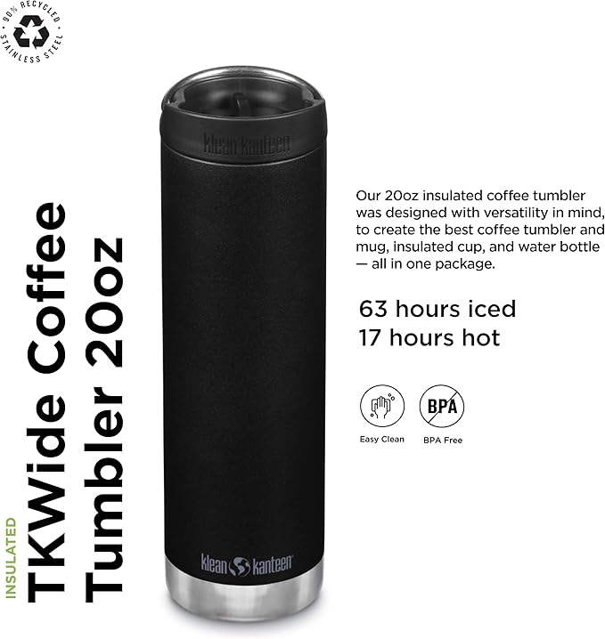 Klean Kanteen TK Wide 20 Oz Black